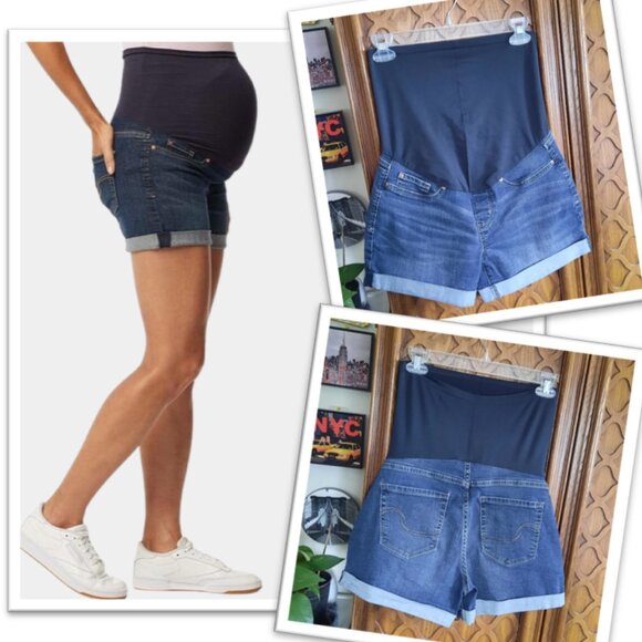 Signature by Levi Strauss Pants - Levi Strauss Signature Gold Maternity Shortie Denim Shorts - Size S